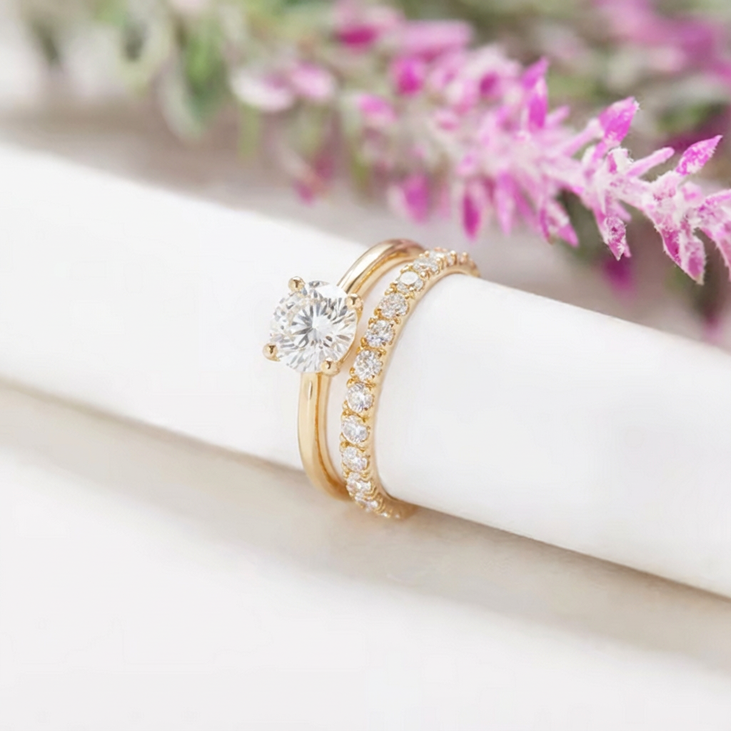 Vilma – Gold-Coloured Ring Set