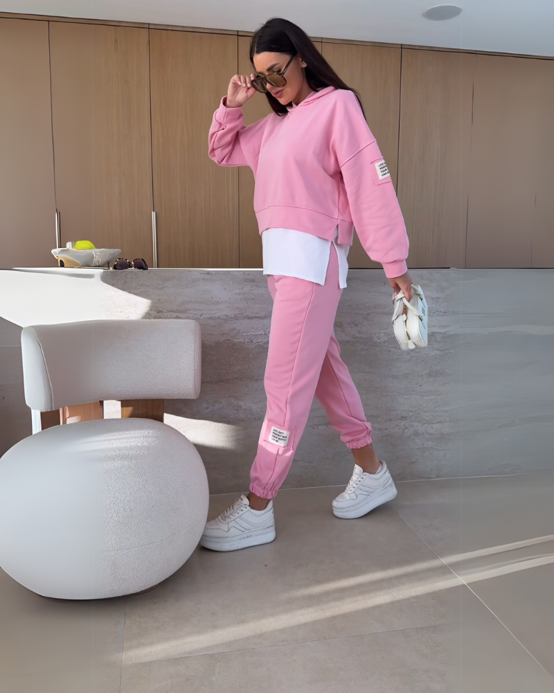 BELANI Hooded Casual Sweatshirt Set