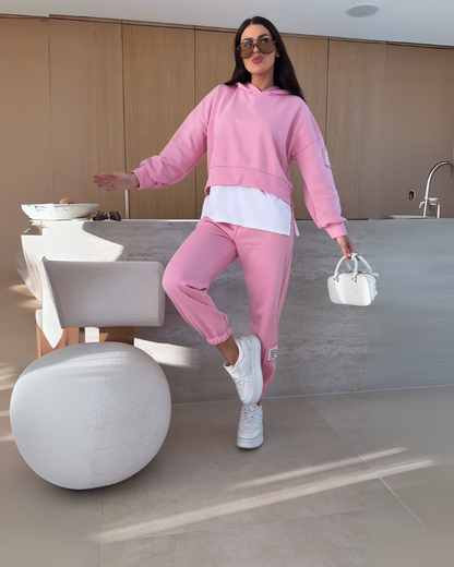 BELANI Hooded Casual Sweatshirt Set