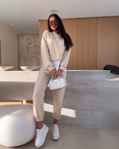 BELANI Hooded Casual Sweatshirt Set