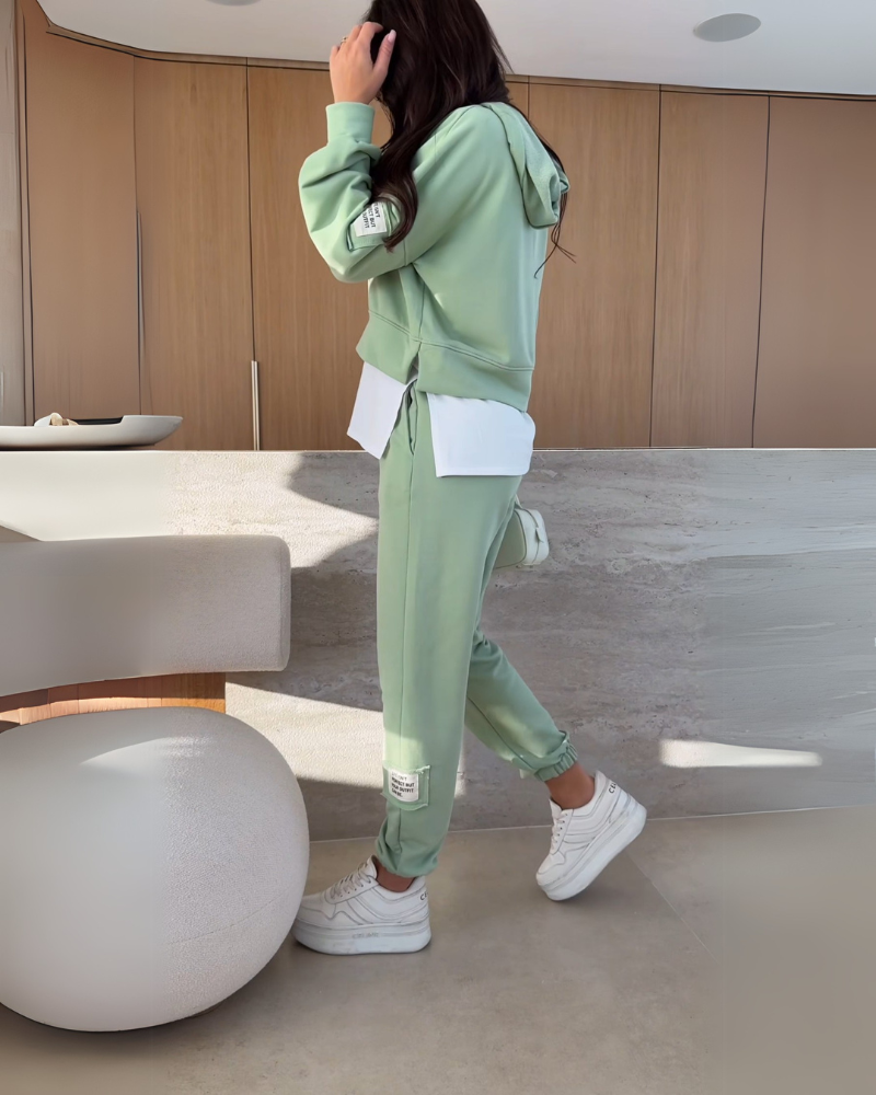 BELANI Hooded Casual Sweatshirt Set