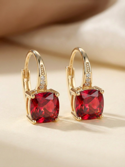 Elegant hoop earrings with sparkling stones