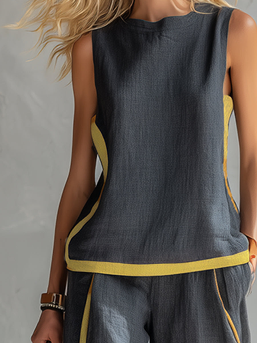 Velora Elegant Cotton and Linen Suit