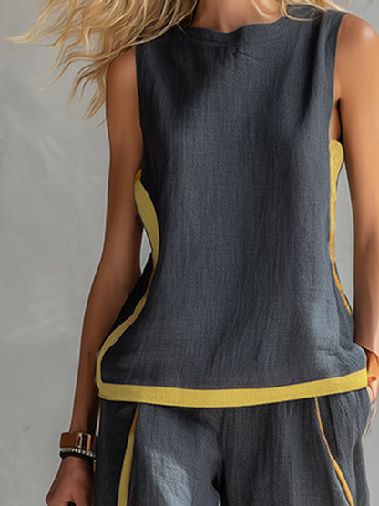 Velora Elegant Cotton and Linen Suit