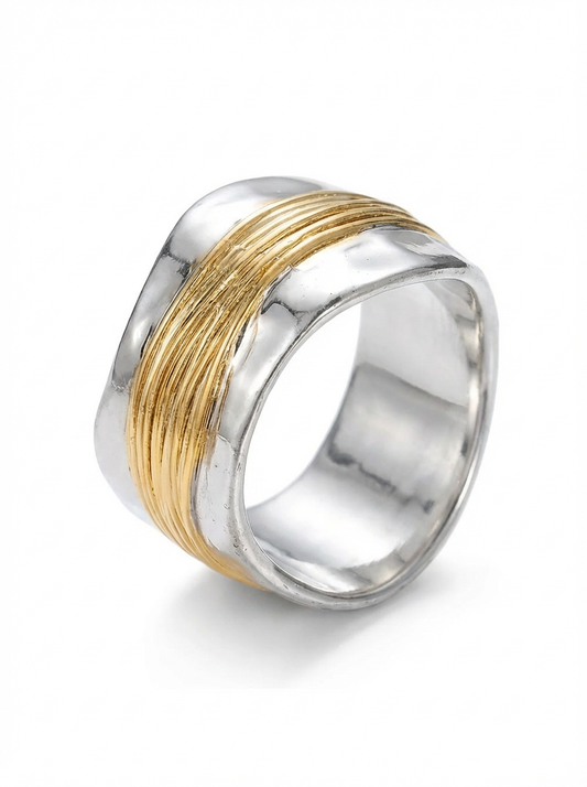Two-Tone Ring | Silver & Gold