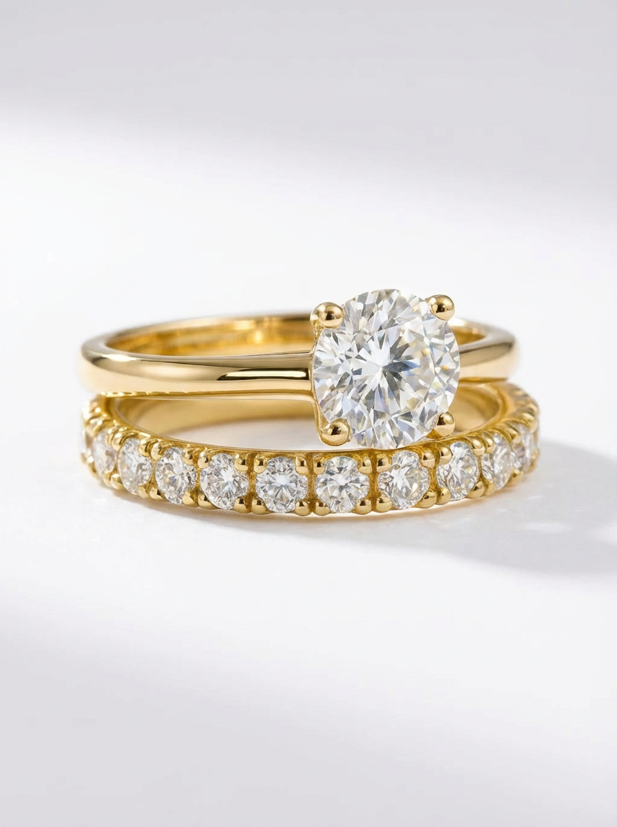 Vilma – Gold-Coloured Ring Set