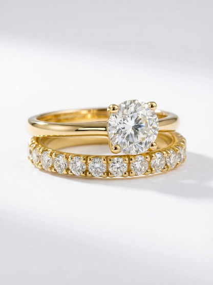 Vilma – Gold-Coloured Ring Set