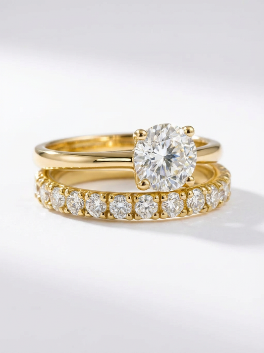 Vilma – Gold-Coloured Ring Set