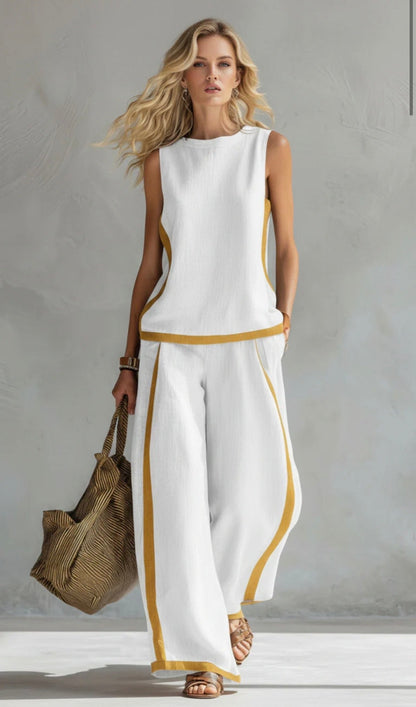 Velora Elegant Cotton and Linen Suit