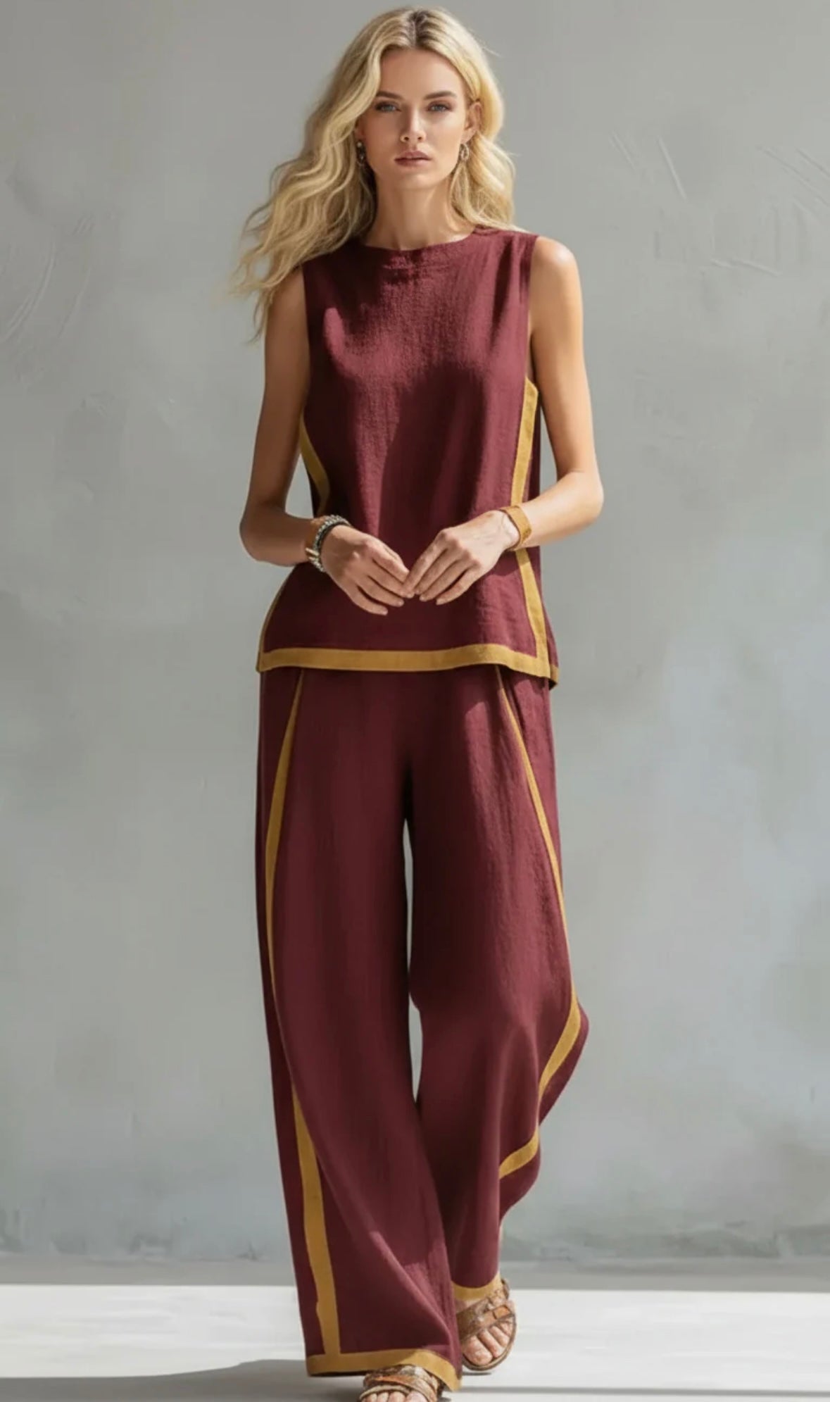 Velora Elegant Cotton and Linen Suit