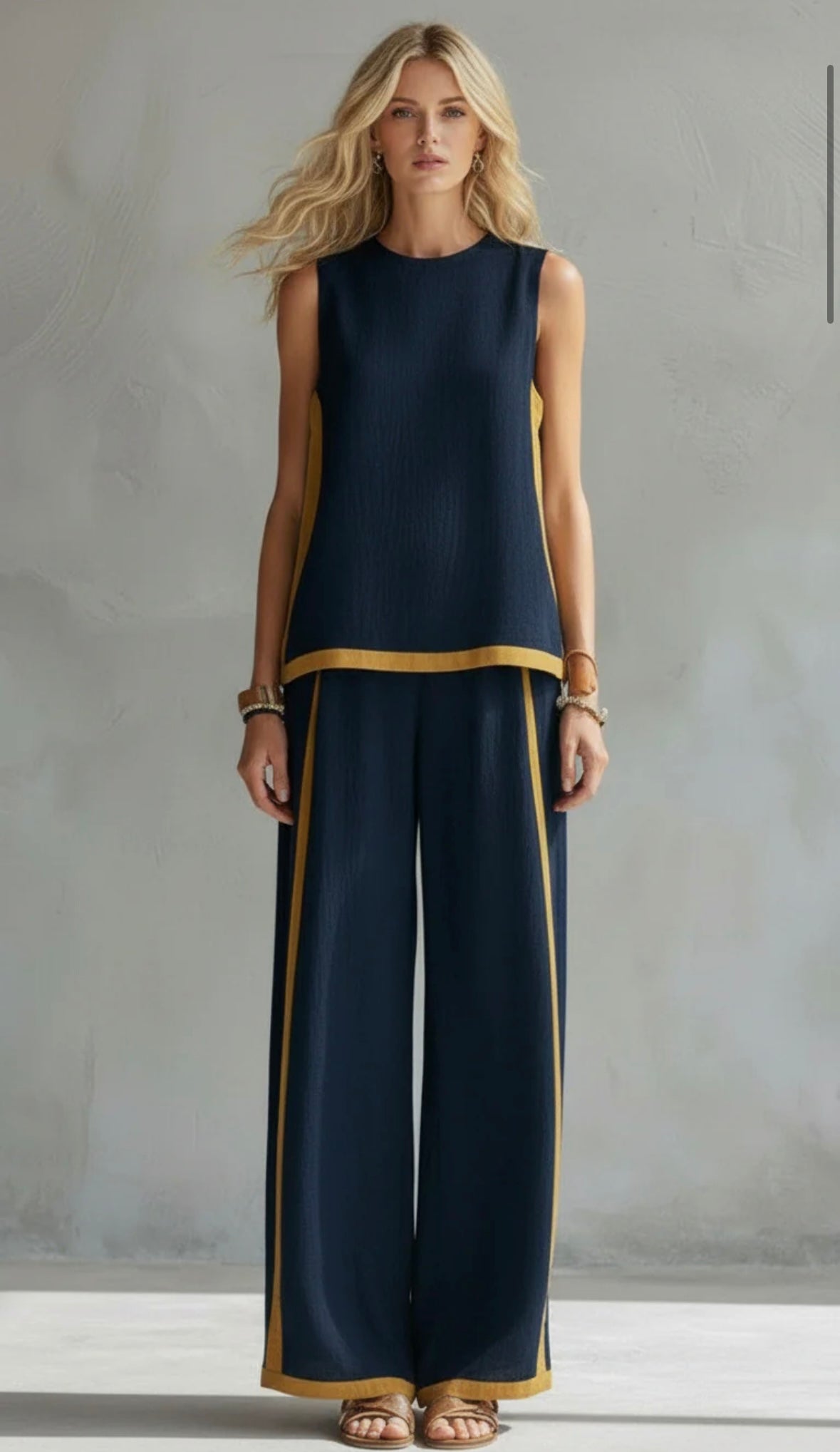 Velora Elegant Cotton and Linen Suit