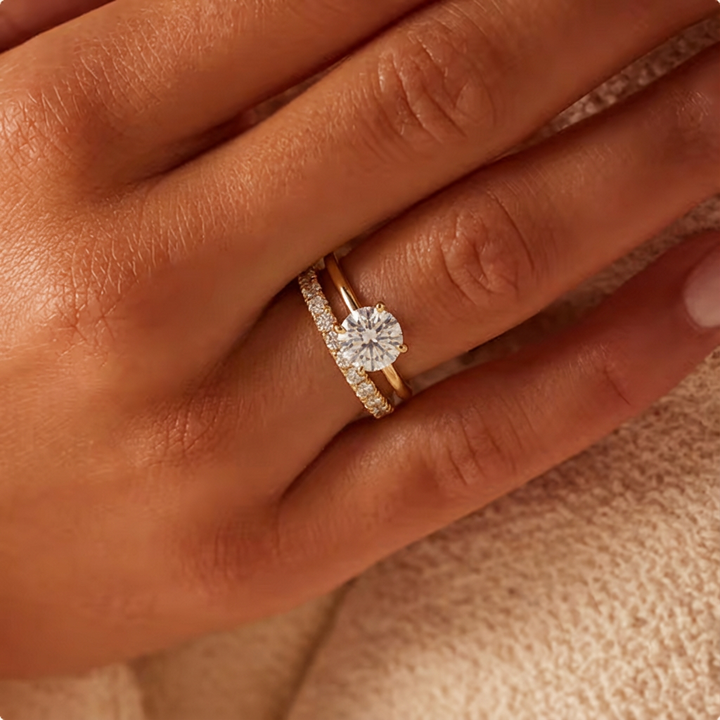 Vilma – Gold-Coloured Ring Set