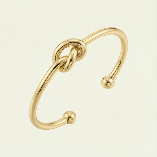 Gouden Armband met Knoopdetail