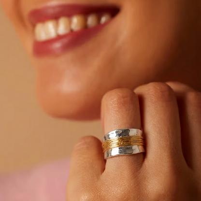 Two-Tone Ring | Silver & Gold